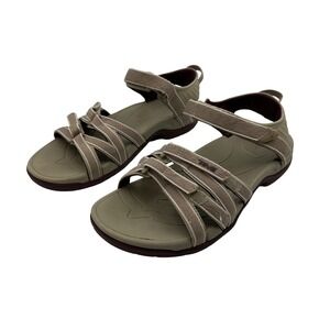 Teva Women's Tan Hiking‎ Sandals Strappy Ankle Support Comfort Size 10 Outdoors